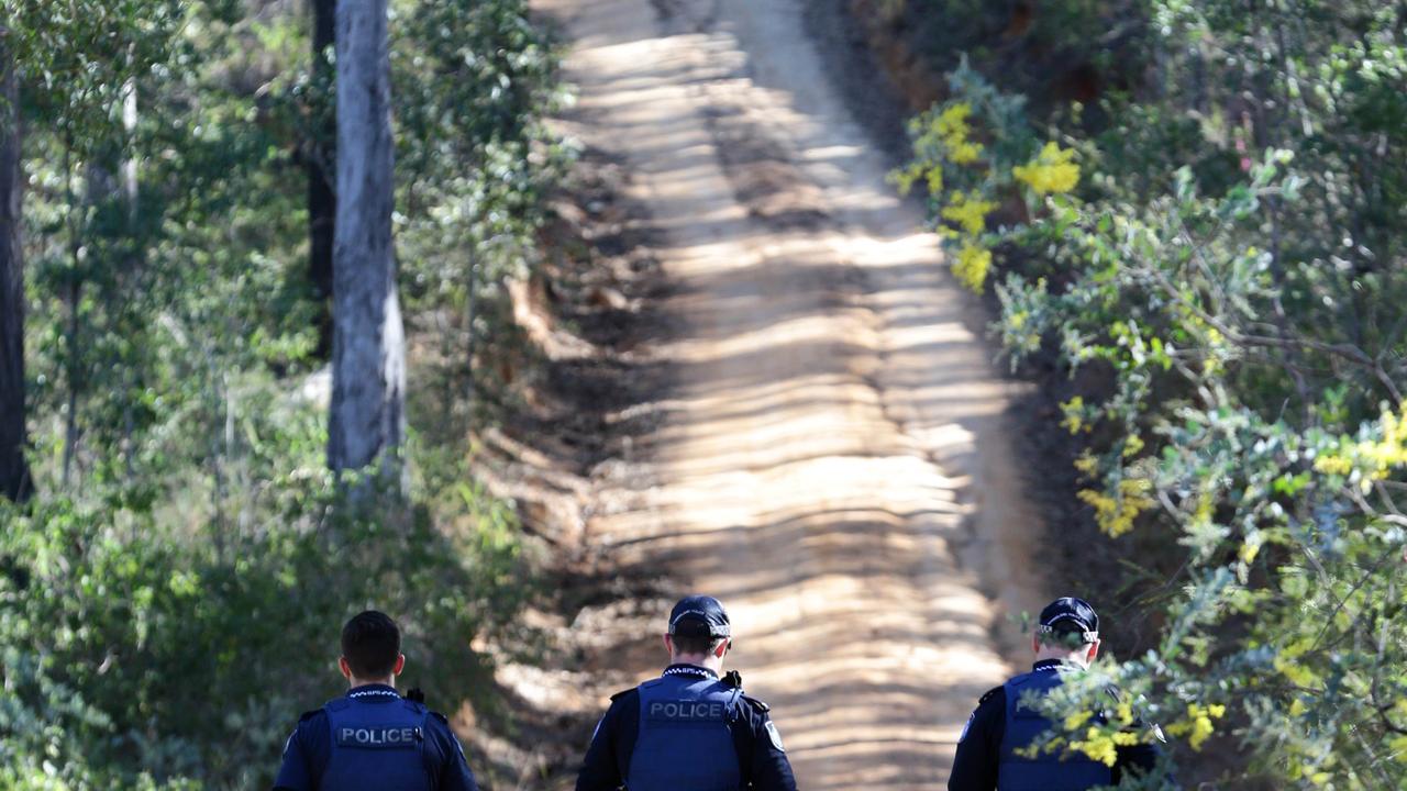 Police on Wallers Road where Senior Constable Brett Forte was shot. Picture: Darren England