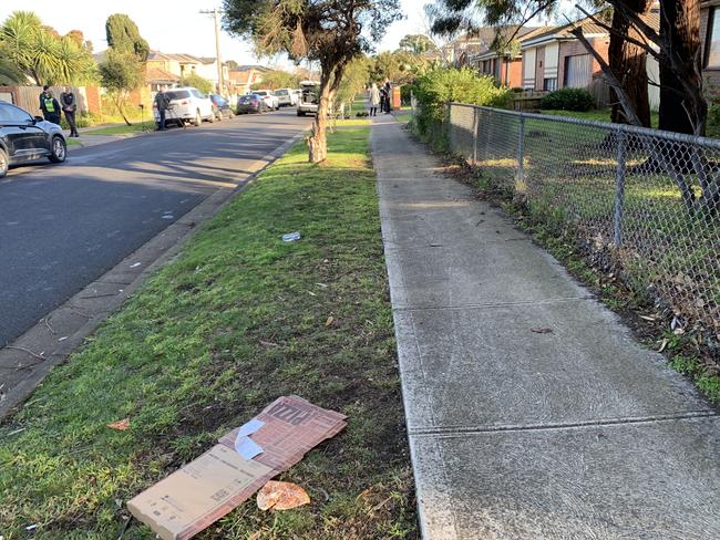 A late-night Glenroy pizza order was abandoned after the delivery driver was allegedly ambushed by an armed robber on Apsley St. Picture: Kirra Grimes