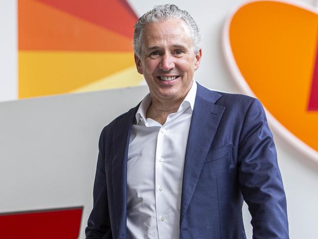 12/11/20 Telstra CEO Andy Penn at their HQ in Melbourne. Aaron Francis/The Australian