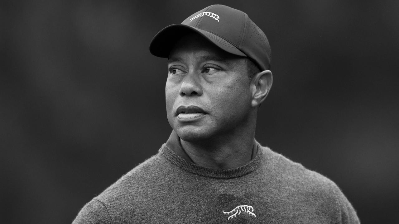 AUGUSTA, GEORGIA - APRIL 09: Tiger Woods during a practice round at Augusta this week.