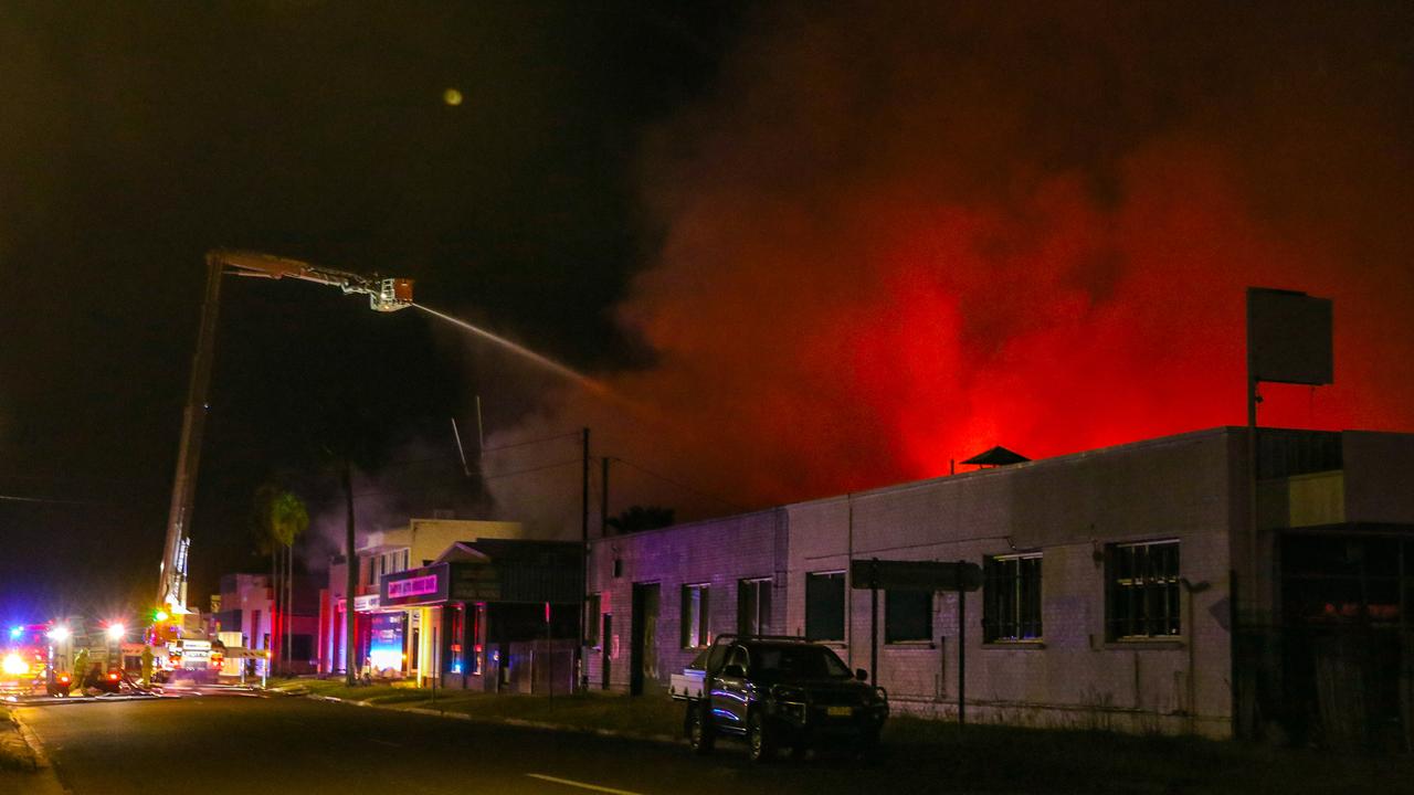 Car Com on Bishop St Winellie ablaze. Picture: Glenn Campbell