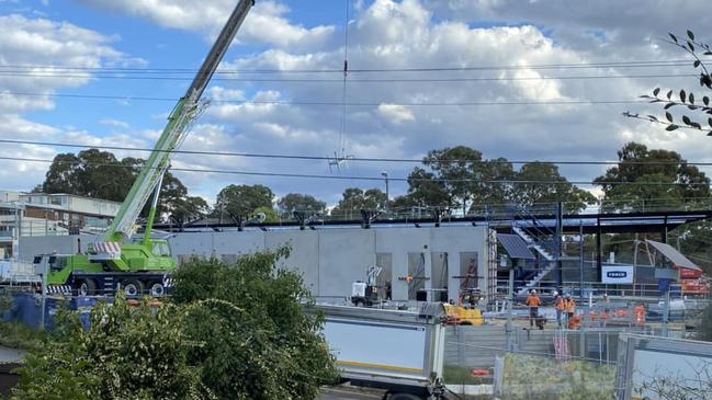 Construction on a new Montmorency train station as part of the Hurstbridge line duplication is underway, but locals are concerned by what they are seeing.