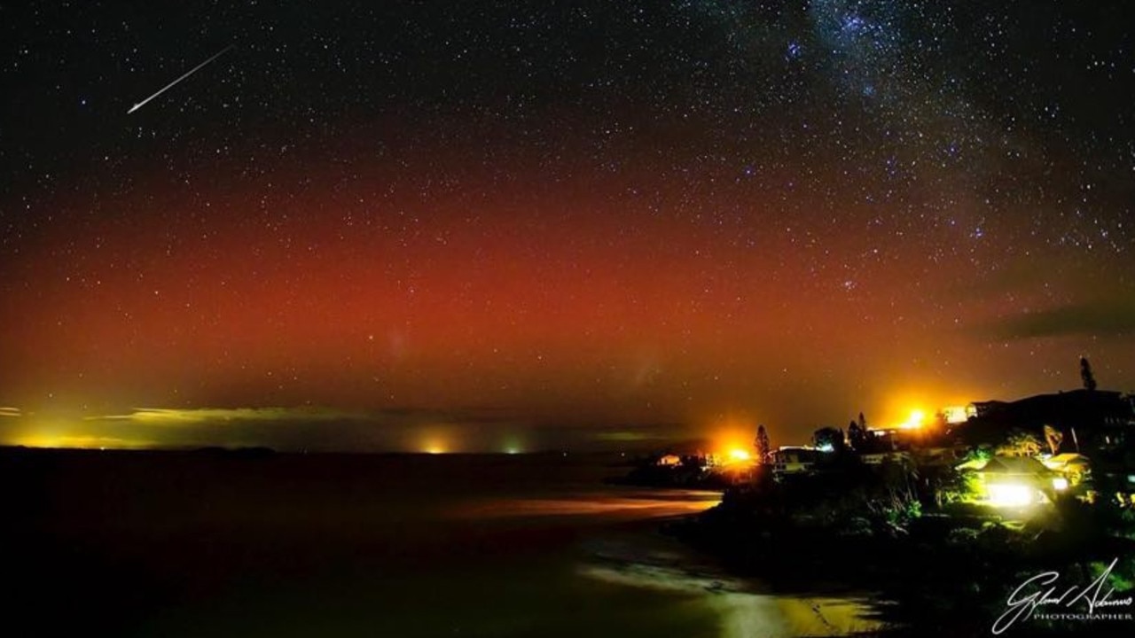 The aurora australis from Rocky Point, Emu Park. Picture: Glenn Adamus Photographer