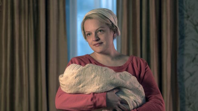 Elisabeth Moss was nominated for a Golden Globe award for her role in Hulu’s The Handmaid’s Tale. Picture: George Kraychyk/Hulu