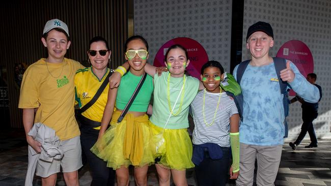 Fans ahead of the World Cup Matilda's v Sweden match at Suncorp Stadium. Photo - Stephen Archer