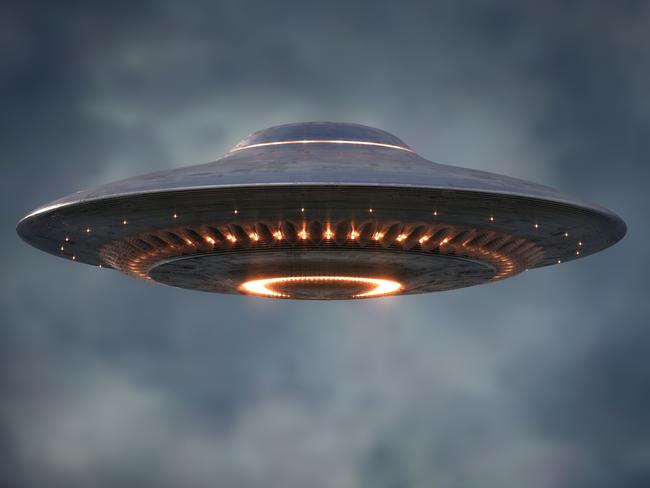 Unidentified flying object - UFO. Science Fiction image concept of ufology and life out of planet Earth. Clipping Path Included.