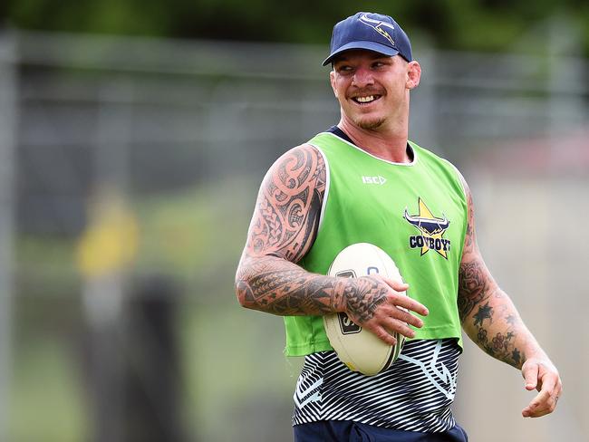 North Queensland Cowboys training from the Townsville Sports Reserve. Picture: Zak Simmonds