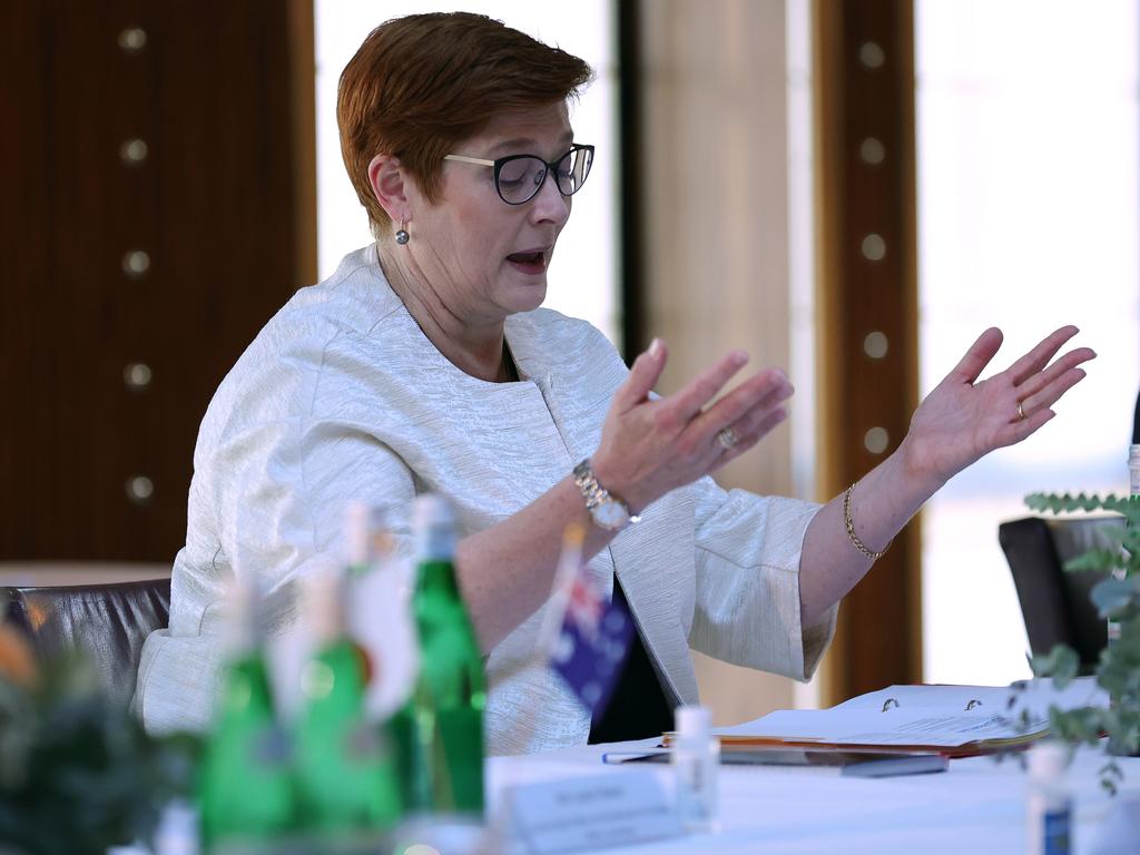 Marise Payne was Australia’s representative at the meeting. Picture: Con Chronis/Getty Images