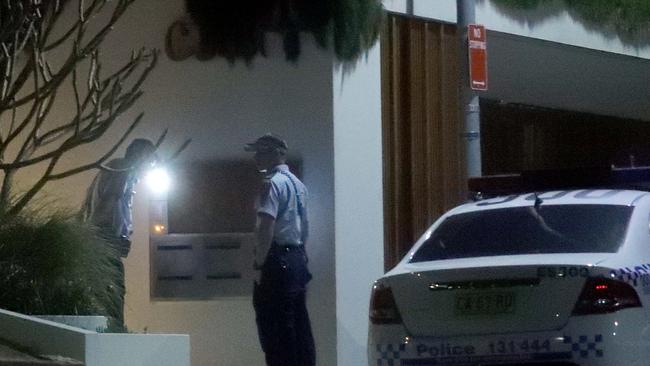 Police arrive at Jacenko’s North Bondi home. Picture: DIIMEX.COM.