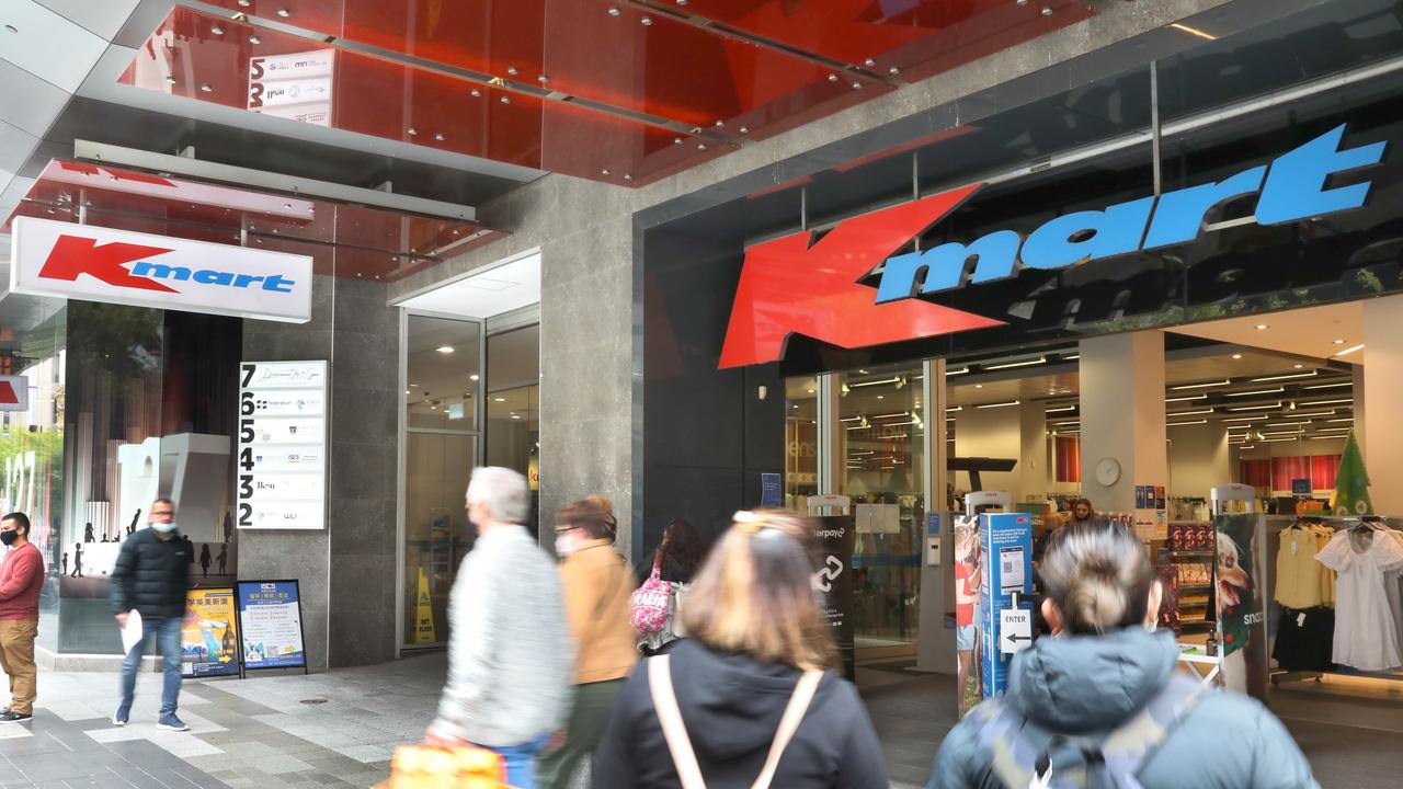 Kmart earnings have declined due to closures and staffing impacts related to the pandemic. Picture: Dean Martin