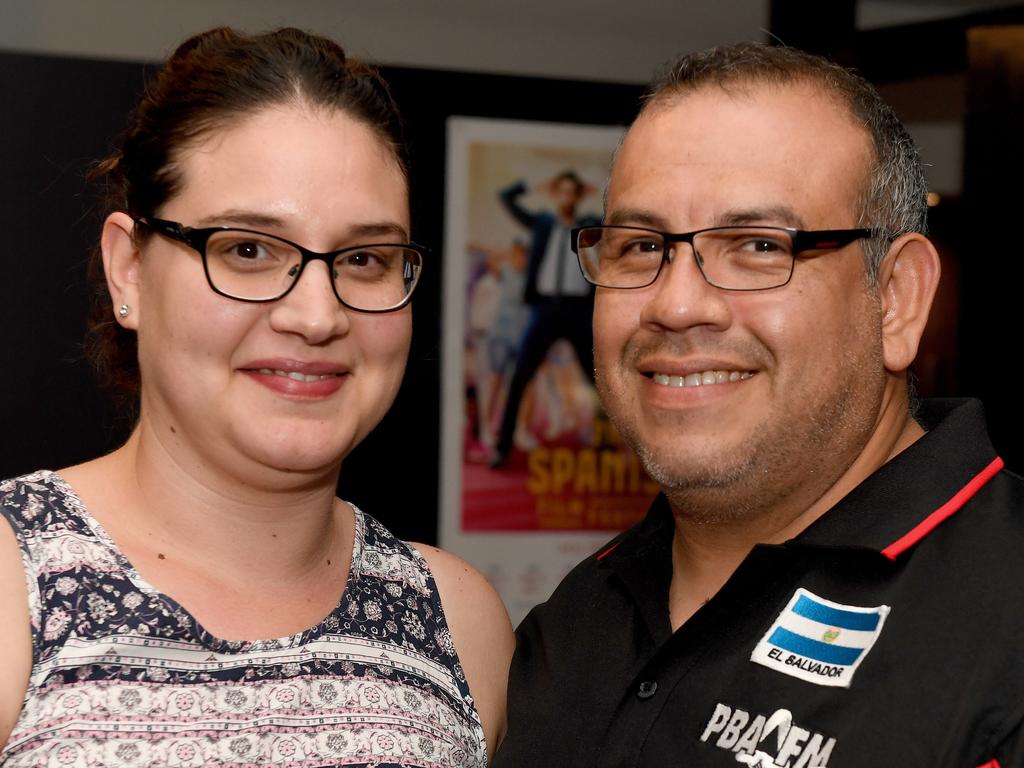 Paola Alonso and Alex Bonilla at the Spanish Film Festival media launch pre-screening drinks at Palace Nova Cinema in the city. Picture: Naomi Jellicoe