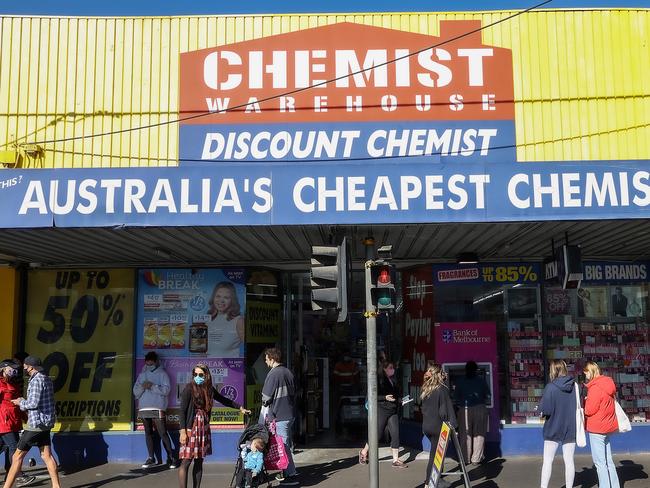 The Chemist Warehouse in Townsville has been added in a growing list of Covid-19 exposure sites. Picture: NCA NewsWire / Ian Currie