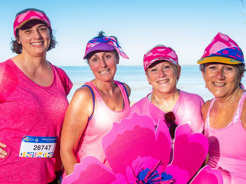 The annual Mother's Day Classic supporting breast cancer research was held along the East Point foreshore in 2021. Zoe Saliba, Janine Rose, Carmel Williams and Sheryle Murray got together for the occasion. Picture: Che Chorley