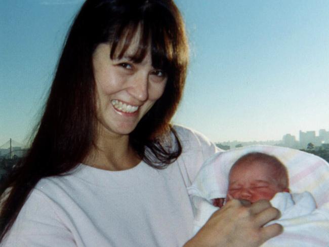 Julie Martin with daughter Dawn when she was a newborn.