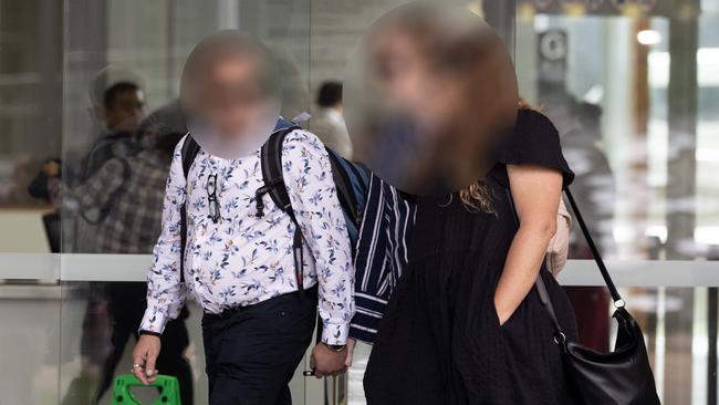 The teenager who was ‘hunted like an animal’ by Benjamin Jeremy Bourke leaves Brisbane Supreme Court with her family. Picture: NCA NewsWire / Sarah Marshall