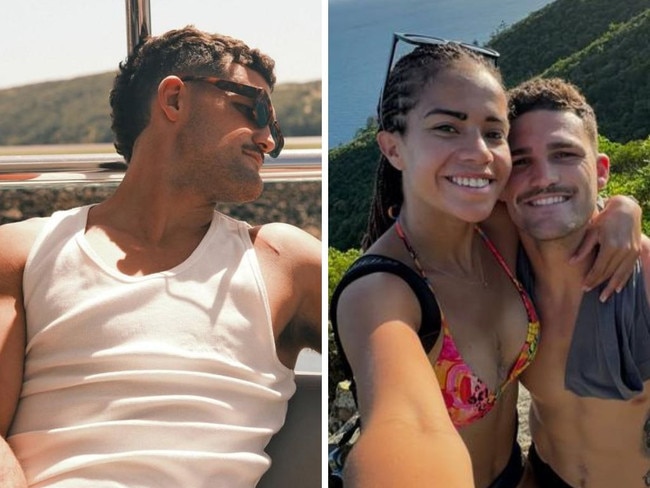 Nathan Cleary and Mary Fowler on holiday.