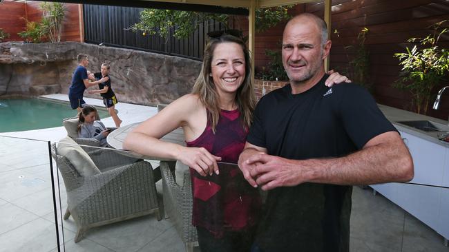 Brad Arthur with wife Michelle. Picture: Toby Zerna