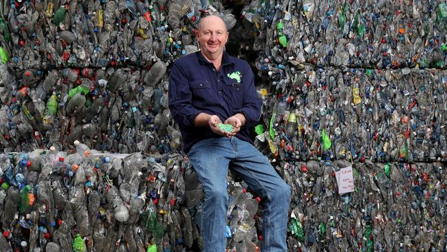 Australian Recycled Plastics owner Dale Smith says his business would benefit from more manufacturing in Australia as it would grow the demand for the products he produces. Picture: Jonathan Ng