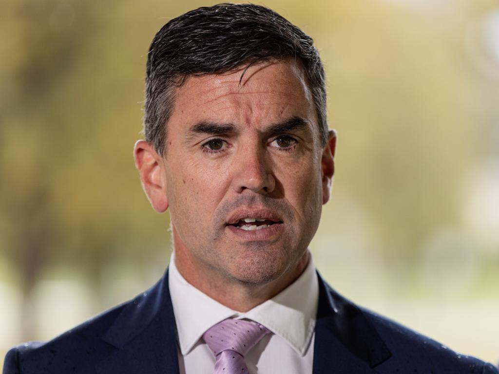 Brad Battin and the opposition are pledging to axe stamp duty for first home buyers spending up to $1m. Picture: Diego Fedele