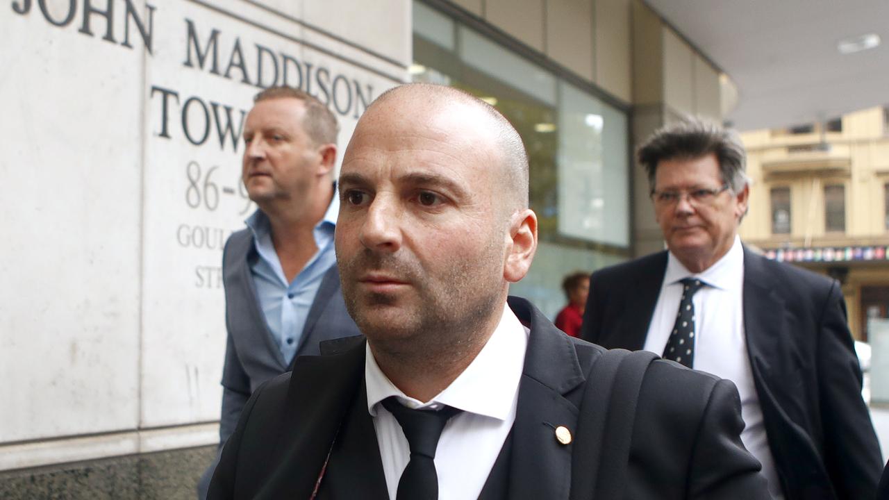 George Calombaris arrives at the Downing Centre court in 2018. Picture: Daniel Munoz/AAP