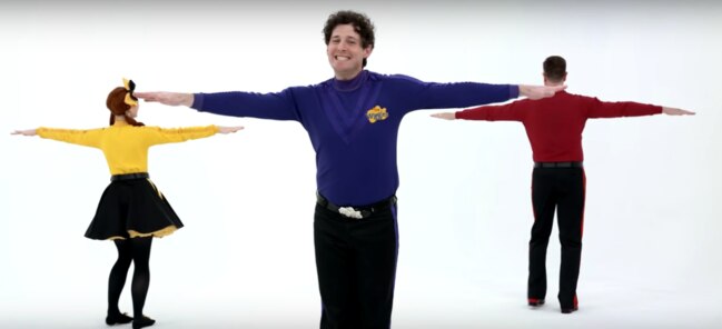 A scene from The Wiggles’ new Social Distancing video. Picture: You Tube