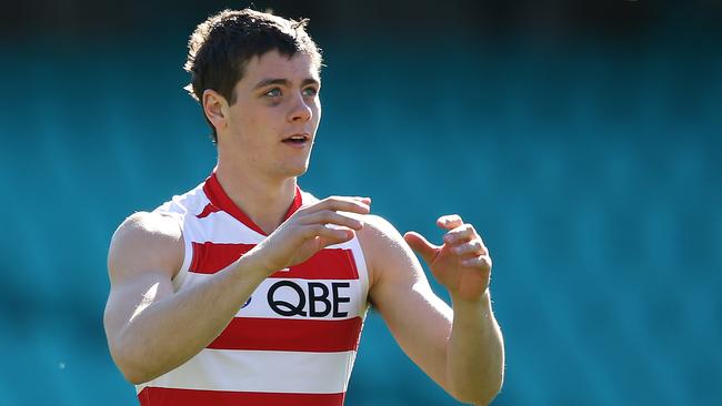 Josh Dunkley son of former Swans Andrew Dunkley at Sydney Swans this week. Picture. Phil Hillyard