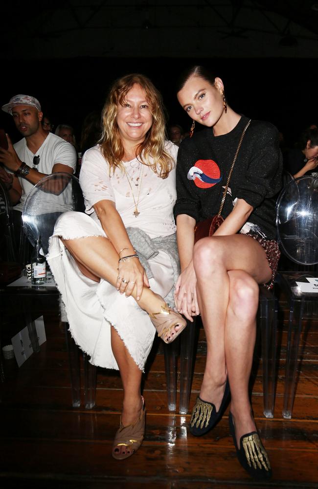 IMG Models managing director Danielle Ragenard, with Montana Cox (right). Picture: Getty Images