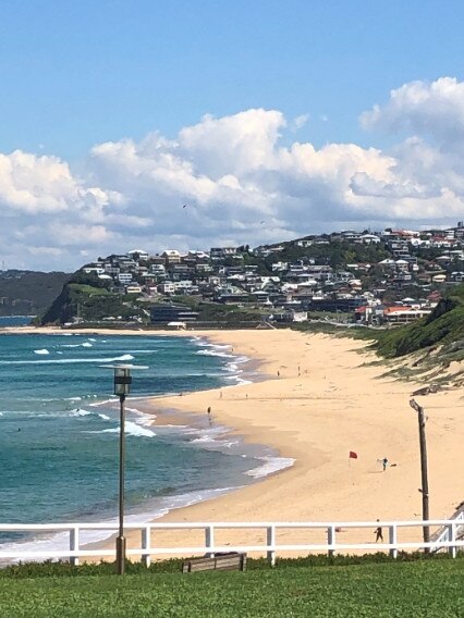 Empty Bar Beach on Tuesday, although some ignored advice to “stay home”. Pic Amy Ziniak