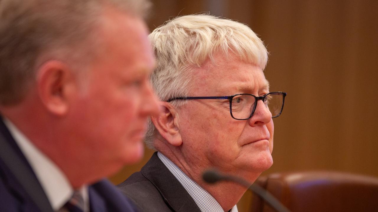 HOBART, Tasmania. Friday 28th June 2024. CEO of TT Lines Bernard Dwyer at a public inquiry into ferries which was held at Parliament House. Picture: Linda Higginson