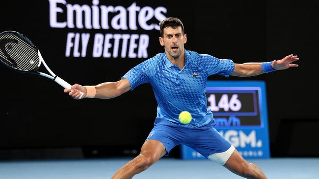 Next up for Novak, Aussie Alex de Minaur. Picture: AFP