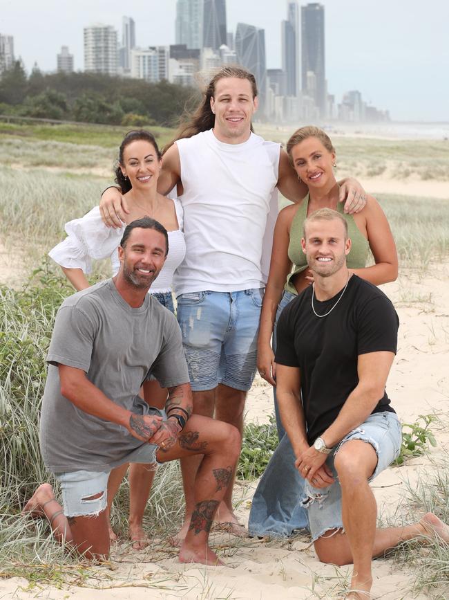 Married At First Sight cast members from the Gold Coast: (left to right) Jack. Ellie, Jayden, Eden, and Tim. Picture: Glenn Hampson.