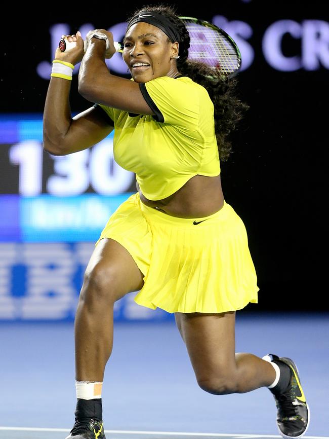 Serena doesn’t mind the bright colours. Picture: Mark Stewart