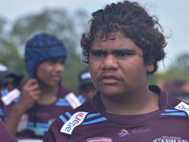 Warba Wangarunya Rugby League Carnival, under-15 boys, Black Magic versus DCYSI Barbarians, Saleyards Park, Rockhampton, January 19, 2024.