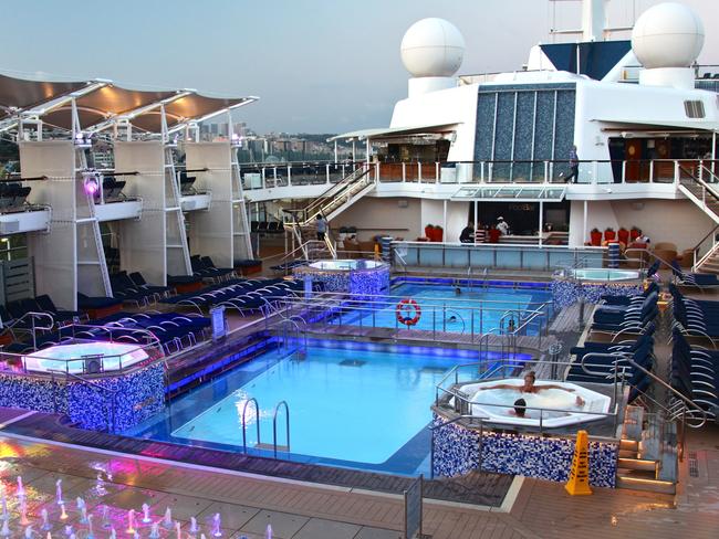 ESCAPE: Celebrity Equinox 'first time' cruise story- the pool deck on Celebrity Equinox_credit Fleur Bainger