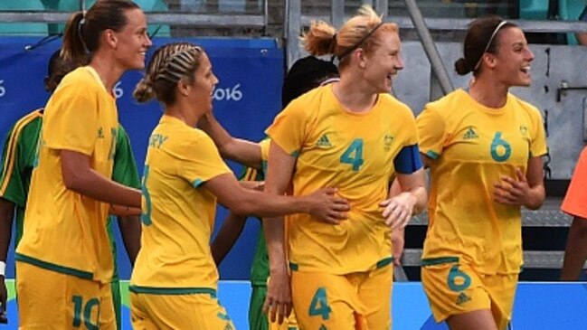 Clare Polkinghorne has been at the heart of the Matildas’ success (Nelson Almeida/AFP/Getty Images)