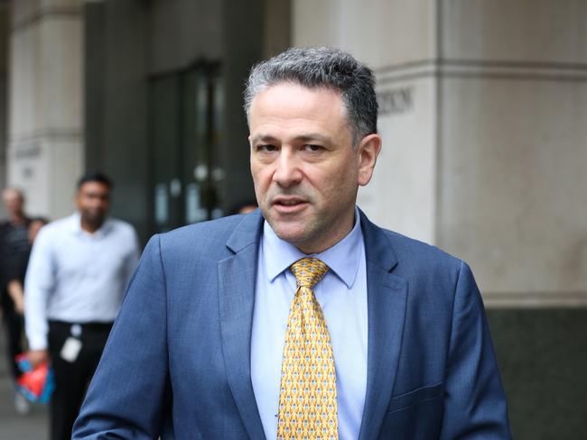 Bruce Goldberg leaving John Maddison Tower following the District Court hearing in February. Picture by Ryan Osland