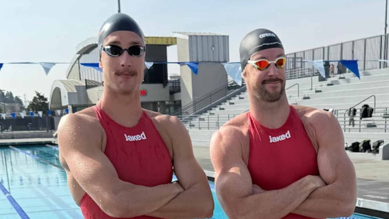 Kristian Gkolomeev and James Magnussen training in the USA. Photo: Enhanced Games