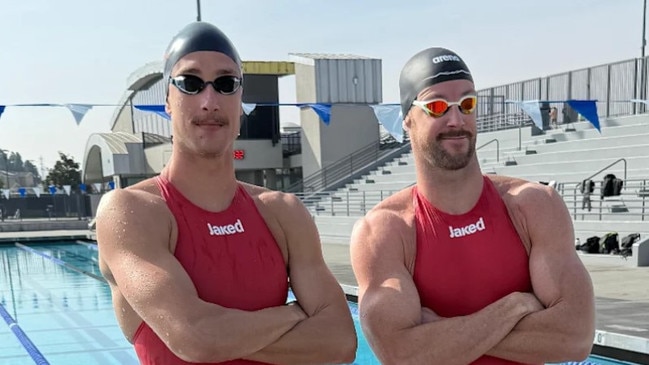 Kristian Gkolomeev and James Magnussen training in the USA. Photo: Enhanced Games