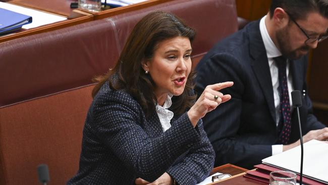 Coalition senator Jane Hume says there are questions to answer about the Albanese government’s decision to block Qatar running extra flights in Australia. Picture: NewsWire / Martin Ollman