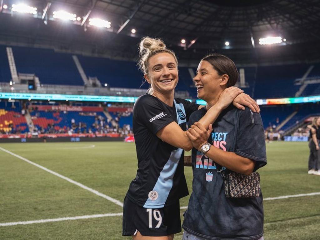 Matildas star Sam Kerr proposed to Kristie Mewis at the end of 2023. Picture: Instagram