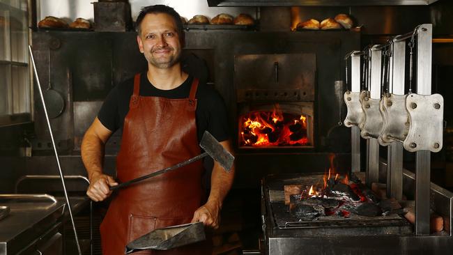 Chef Lennox Hastie at his Firedoor restaurant in Surry Hills. Picture: John Appleyard