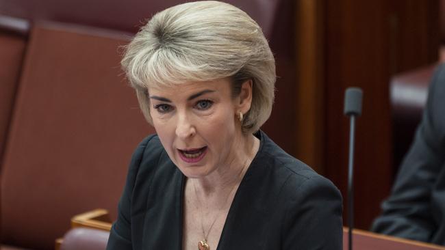 Attorney-General Michaelia Cash says ‘we are bringing forward credible, practical legislation that has the support of religious groups, business groups and the majority of Australians’. Picture: Martin Ollman