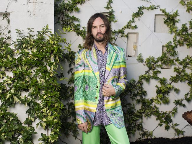 Kevin Parker of Tame Impala posed for his Grammys moment from his base in Fremantle, Western Australia. Picture: Kevin Parker via Getty Images