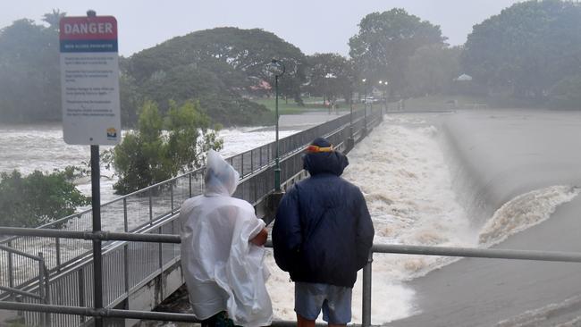 After heavy rain around Townsville, the Aplins Weir. Picture: Evan Morgan