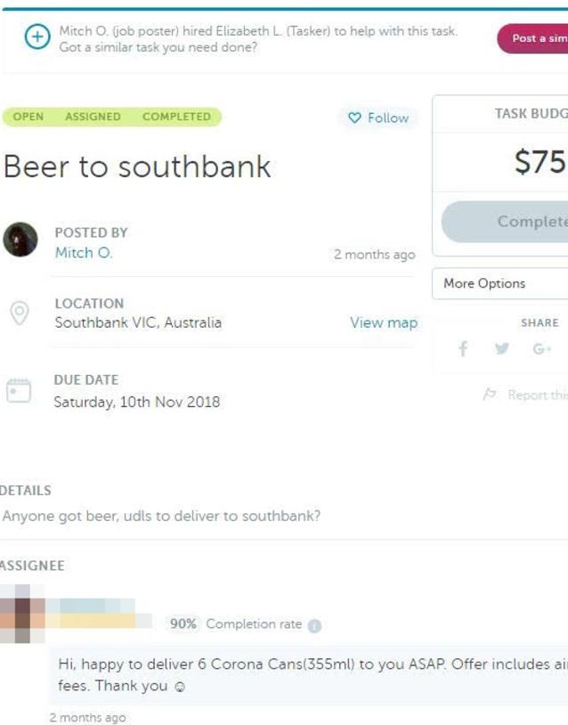 Posts reveal how people use the site to get alcohol delivered to them, no questions asked.