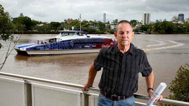 St Lucia resident Ron Morgan is pleased the green bridge will no longer land at Guyatt Park but says it should be on university property. Picture: Richard Walker