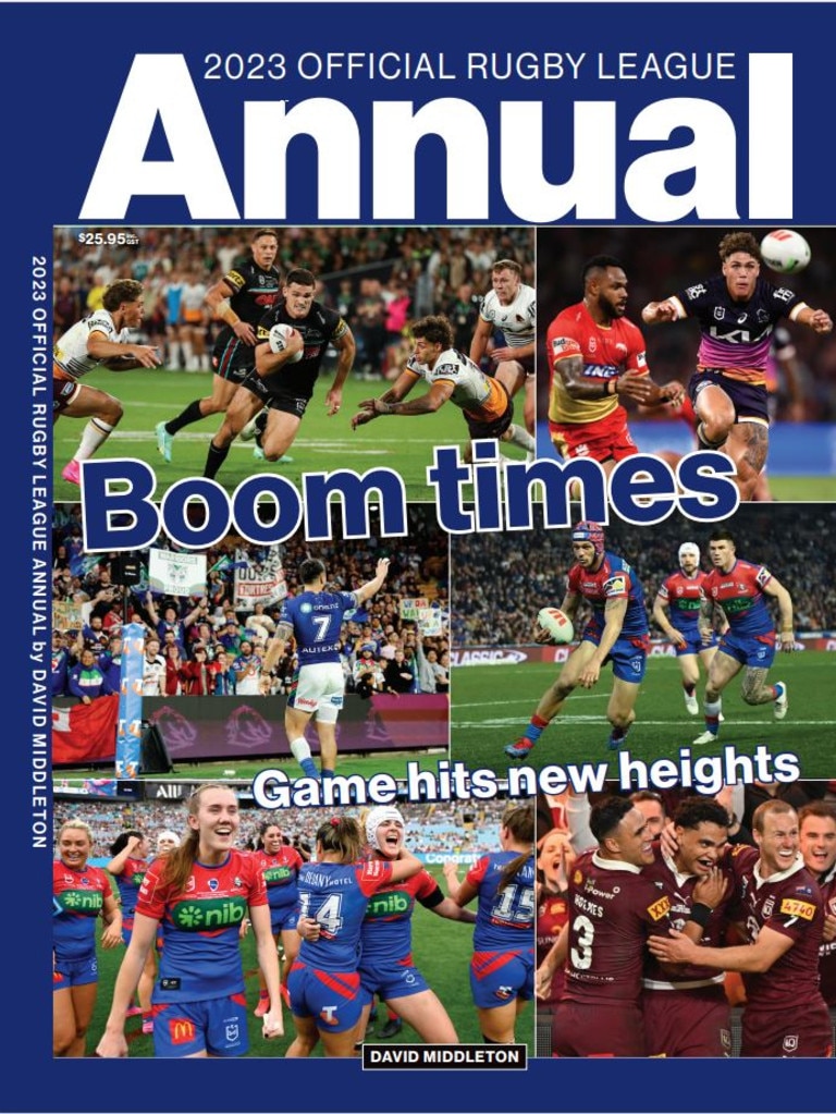 Rugby league historian David Middleton has commissioned two covers for the Official Rugby League Annual of 2023. Credit: Supplied.