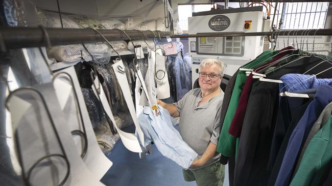 Kingston Dry Cleaners owner David Parkinson. Picture: Chris Kidd