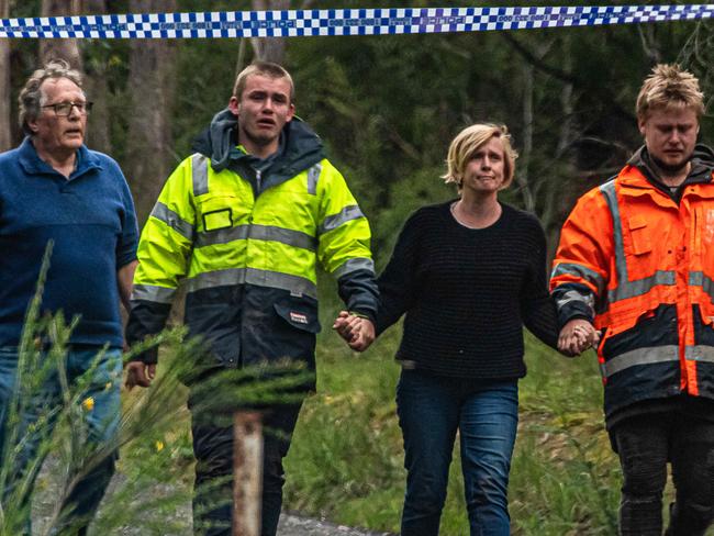 The family of 14-year-old William Wall on Victoria street Yarra Junction. Picture: Jason Edwards