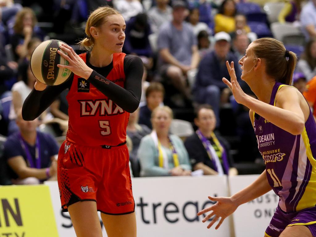 Sophie’s sister Darcee Garbin plays for the Lynx in the WNBL, having pursued basketball over netball at a young age. Picture: Kelly Defina/Getty Images